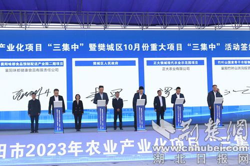 襄阳市2023年农业产业化项目“三集中”暨樊城区10月份重大项目“三集中”活动举行